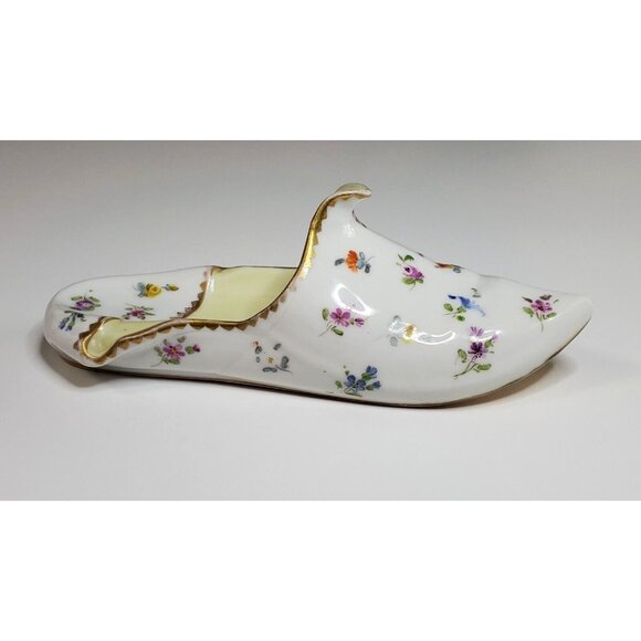 Richard Klemm Rk Dresden Porcelain Shoe Circa 1880 Approximately 6 1/2" Length - Picture 1 of 12